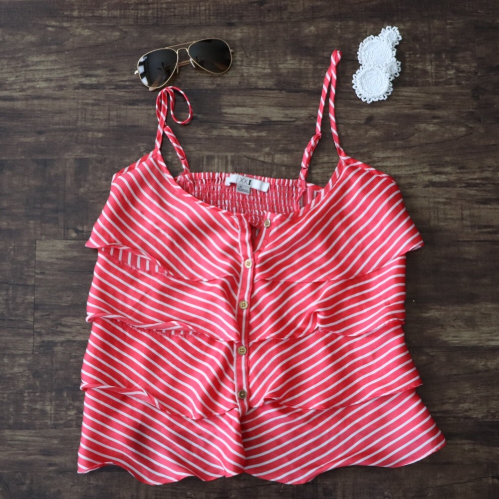 Forever 21 Red/White Blouse